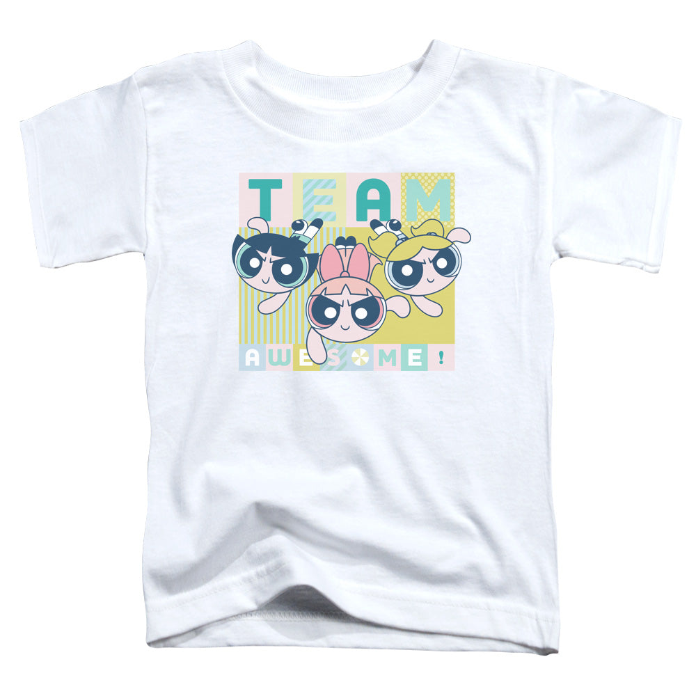 POWERPUFF GIRLS : AWESOME BLOCK S\S TODDLER TEE White LG (4T)