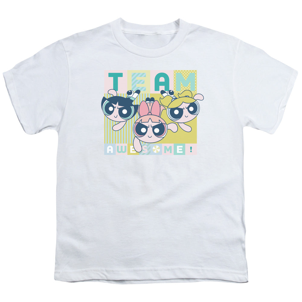 POWERPUFF GIRLS : AWESOME BLOCK S\S YOUTH 18\1 White XL