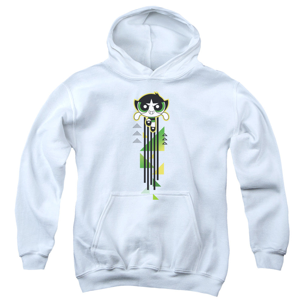 POWERPUFF GIRLS : BUTTERCUP STREAK YOUTH PULL OVER HOODIE White LG