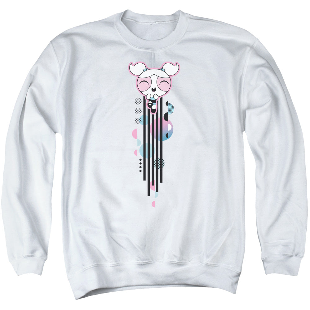 POWERPUFF GIRLS : BUBBLES STREAK ADULT CREW SWEAT White LG