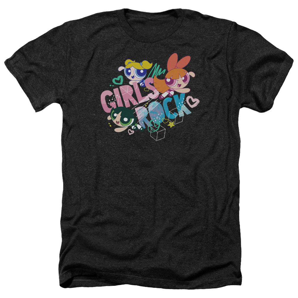 POWERPUFF GIRLS : GIRLS ROCK ADULT HEATHER Black 2X