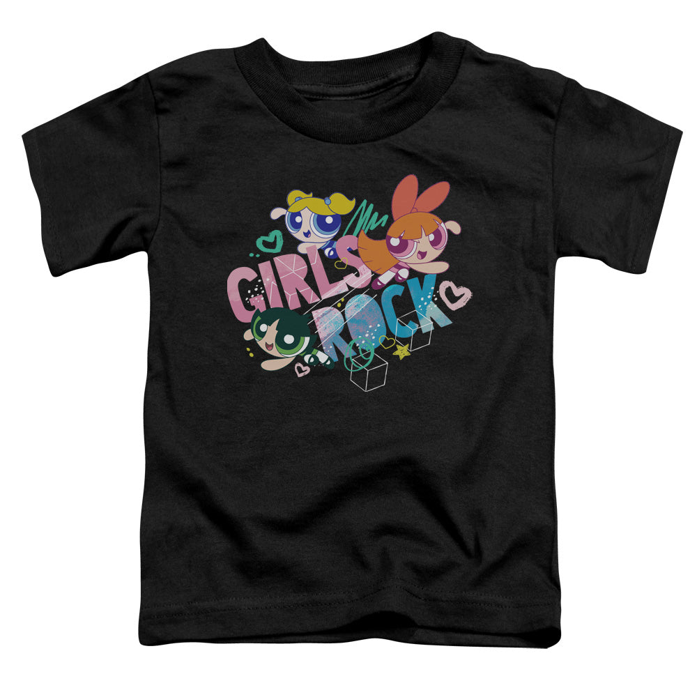 POWERPUFF GIRLS : GIRLS ROCK S\S TODDLER TEE Black LG (4T)