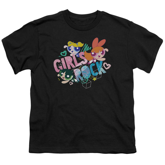 POWERPUFF GIRLS : GIRLS ROCK S\S YOUTH 18\1 Black LG