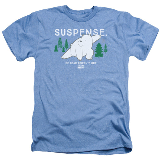 WE BARE BEARS : SUSPENSE ADULT REGULAR FIT HEATHER SHORT SLEEVE Light Blue 3X