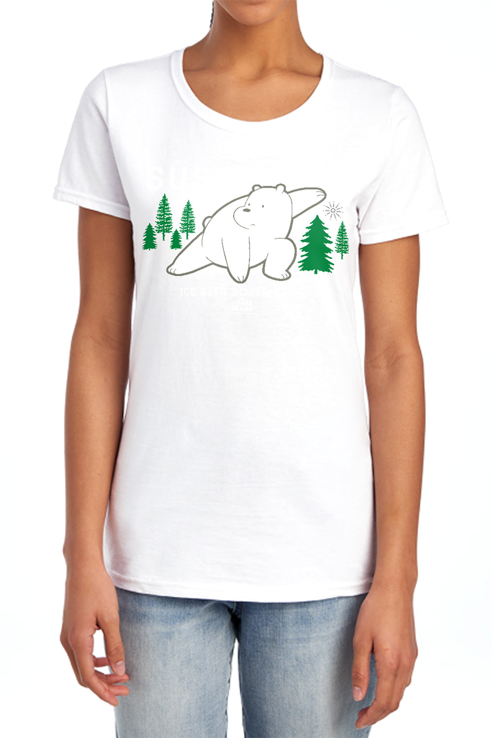 WE BARE BEARS : SUSPENSE WOMENS SHORT SLEEVE Light Blue 2X