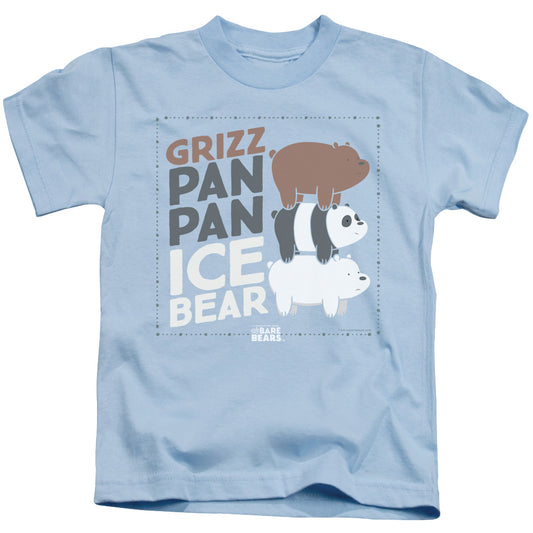 WE BARE BEARS : GRIZZ PAN PAN ICE BEAR S\S JUVENILE 18\1 Light Blue LG (7)