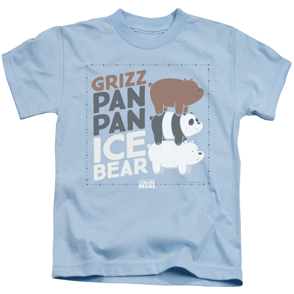 WE BARE BEARS : GRIZZ PAN PAN ICE BEAR S\S JUVENILE 18\1 Light Blue SM (4)