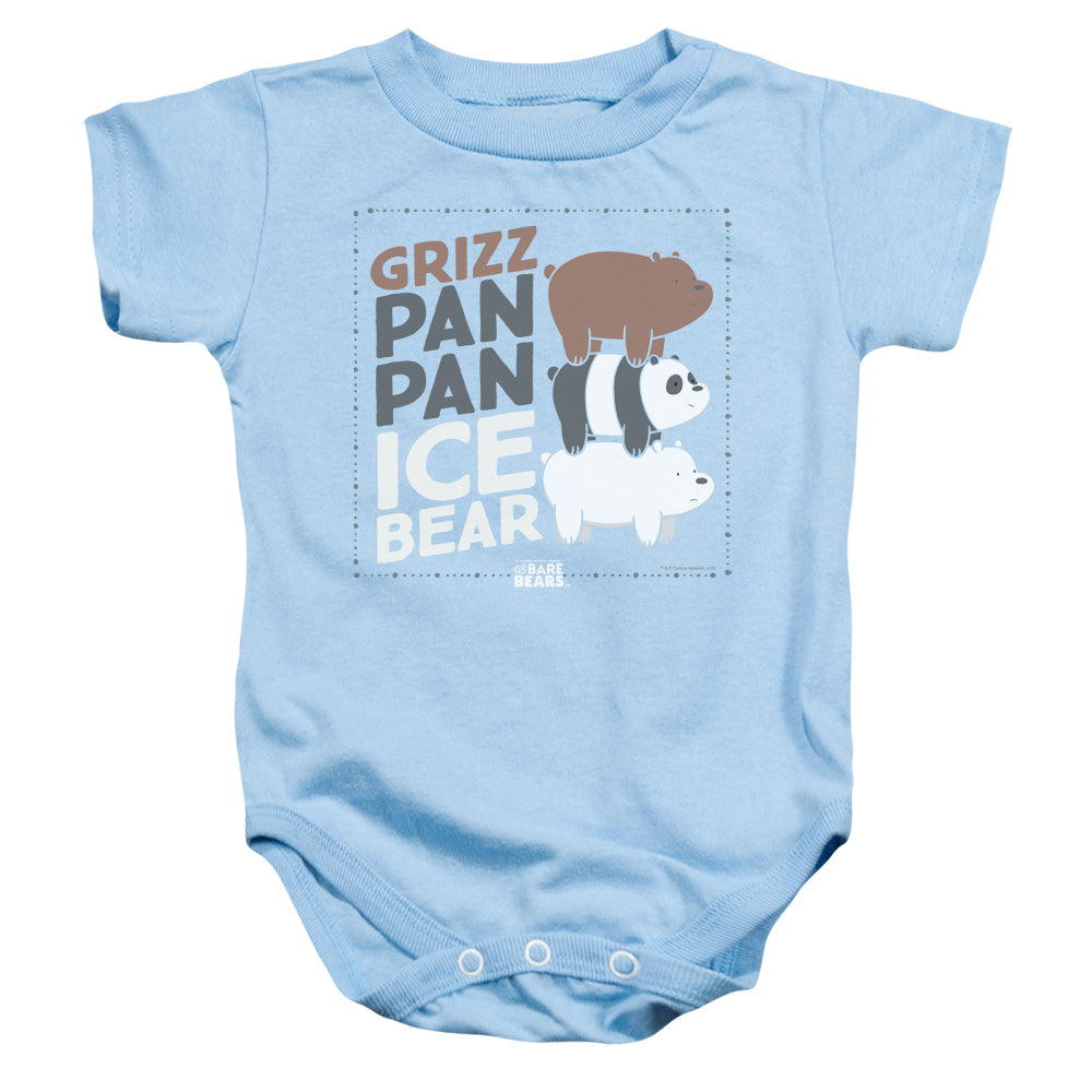 WE BARE BEARS : GRIZZ PAN PAN ICE BEAR INFANT SNAPSUIT Light Blue LG (18 Mo)