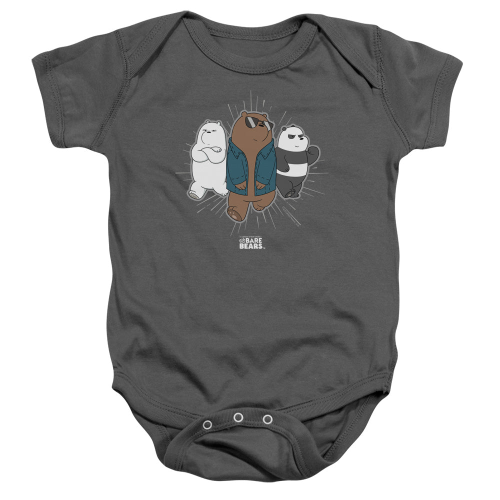 WE BARE BEARS : JACKET INFANT SNAPSUIT Charcoal SM (6 Mo)