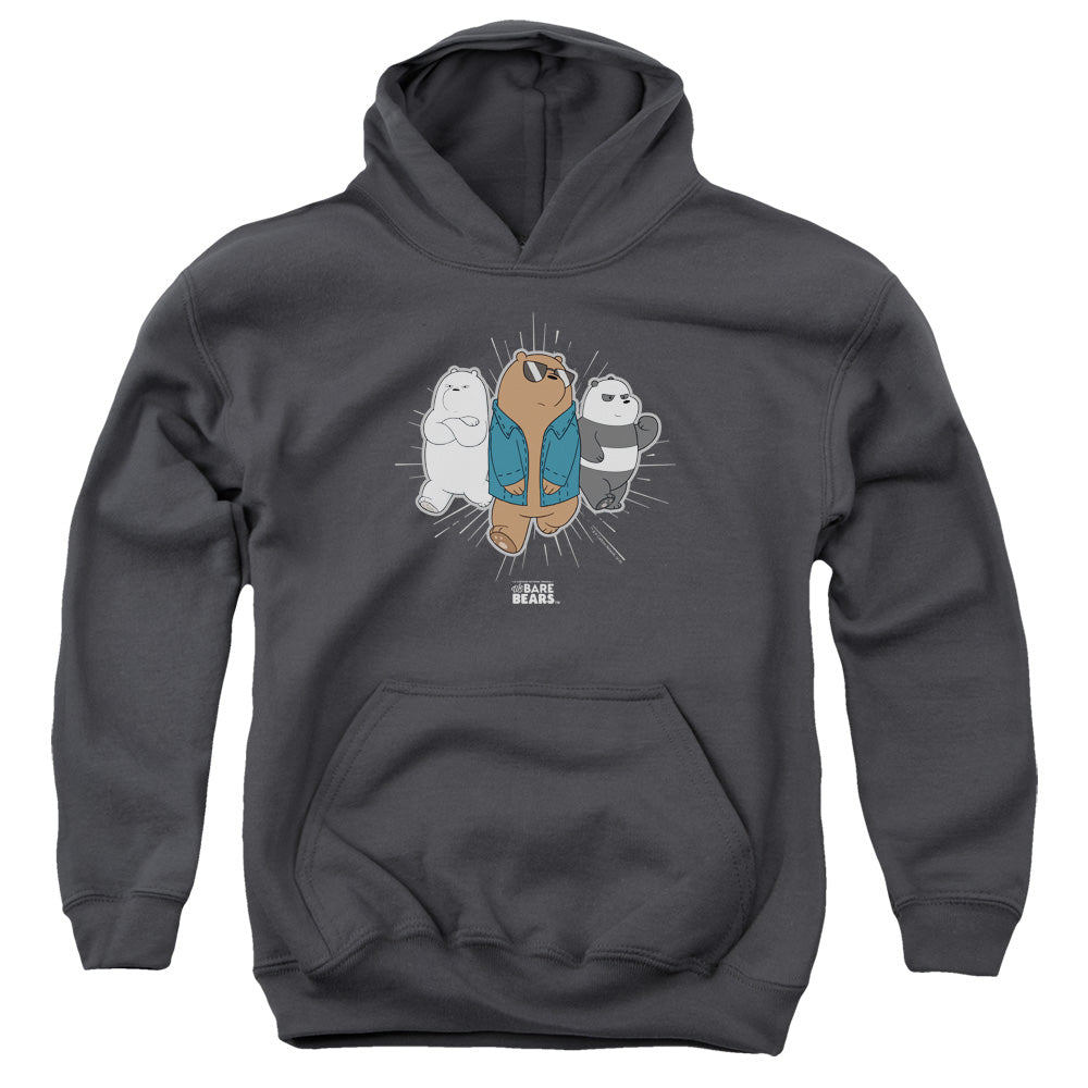 WE BARE BEARS : JACKET YOUTH PULL OVER HOODIE Charcoal LG