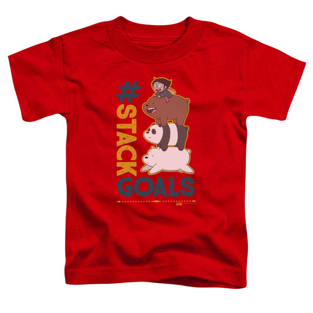 WE BARE BEARS : STACK GOALS S\S TODDLER TEE Red LG (4T)