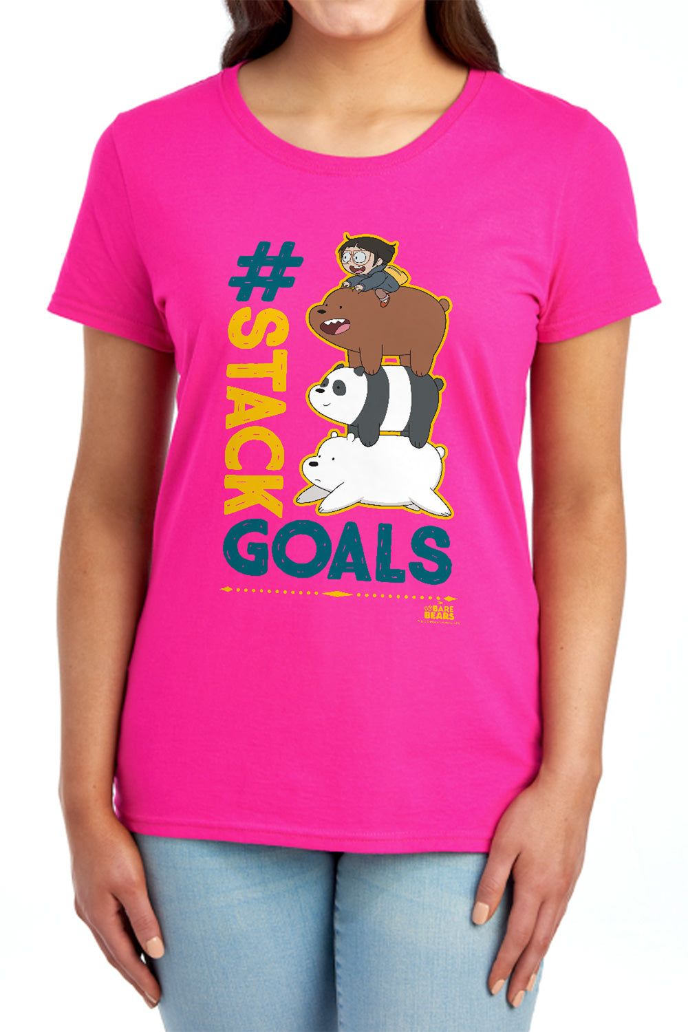 WE BARE BEARS : STACK GOALS WOMENS SHORT SLEEVE Red 2X