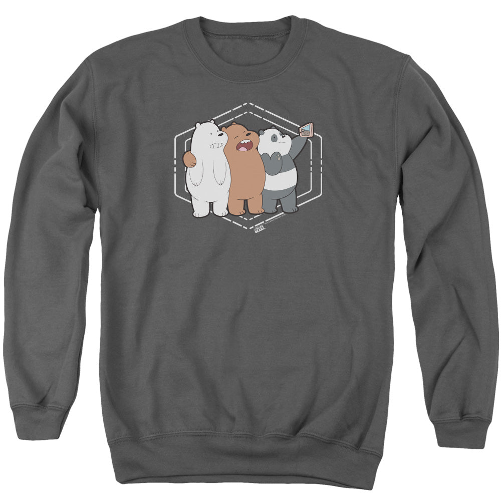 WE BARE BEARS : SELFIE ADULT CREW SWEAT Charcoal 3X