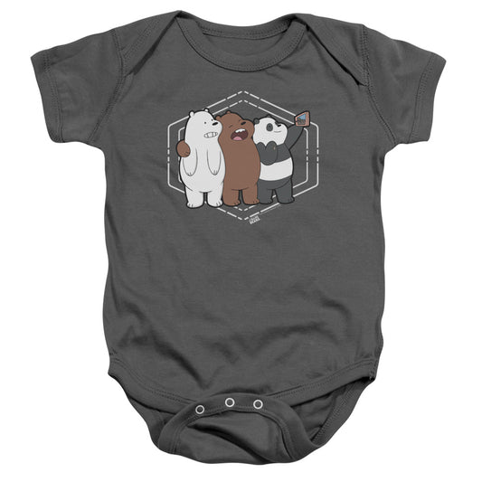 WE BARE BEARS : SELFIE INFANT SNAPSUIT Charcoal LG (18 Mo)