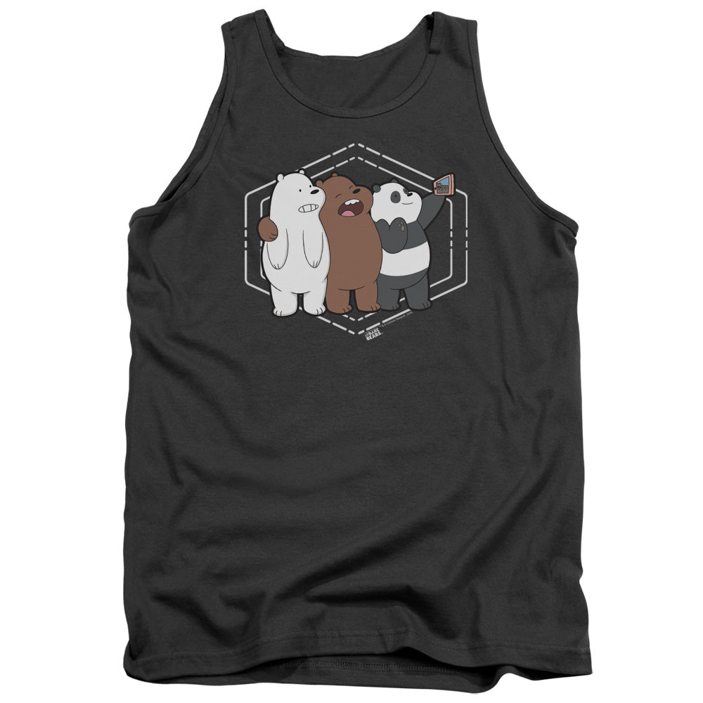 WE BARE BEARS : SELFIE ADULT TANK Charcoal SM