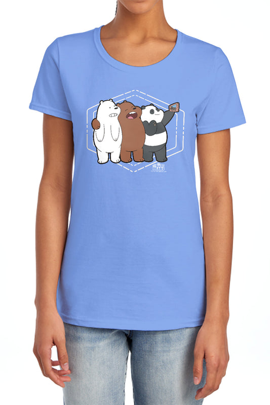 WE BARE BEARS : SELFIE WOMENS SHORT SLEEVE Charcoal 2X