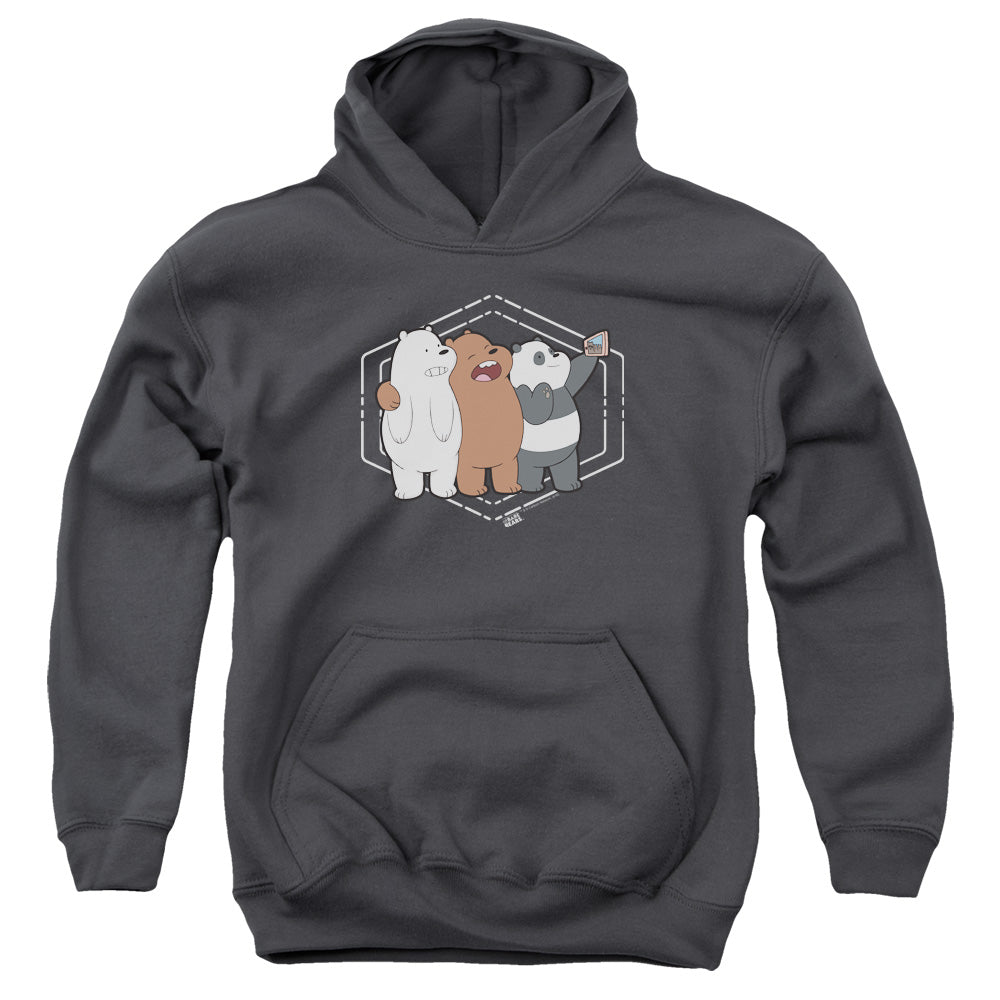 WE BARE BEARS : SELFIE YOUTH PULL OVER HOODIE Charcoal LG