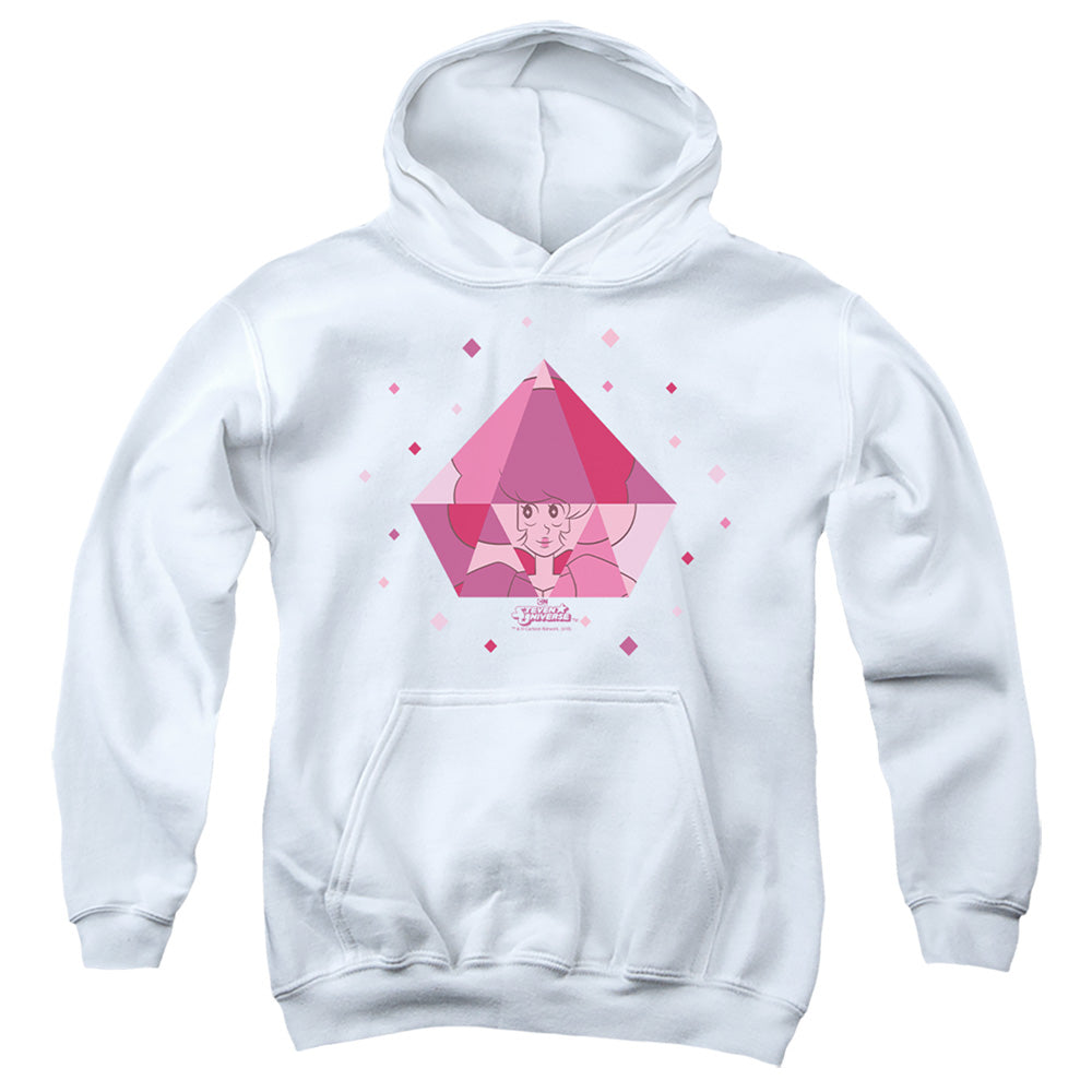 STEVEN UNIVERSE : PINK IN DIAMOND YOUTH PULL OVER HOODIE White LG