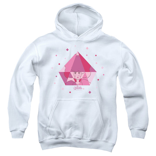 STEVEN UNIVERSE : PINK IN DIAMOND YOUTH PULL OVER HOODIE White LG