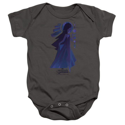 STEVEN UNIVERSE : BLUE DIAMOND MURAL INFANT SNAPSUIT Charcoal SM (6 Mo)