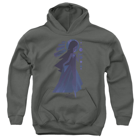 STEVEN UNIVERSE : BLUE DIAMOND MURAL YOUTH PULL OVER HOODIE Charcoal LG