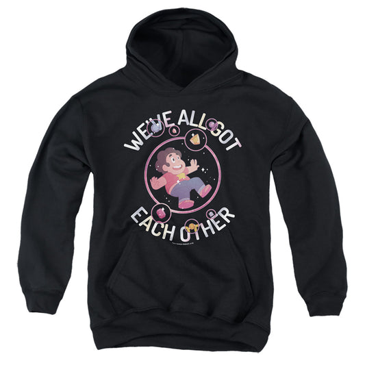 STEVEN UNIVERSE : EACH OTHER YOUTH PULL OVER HOODIE Black LG