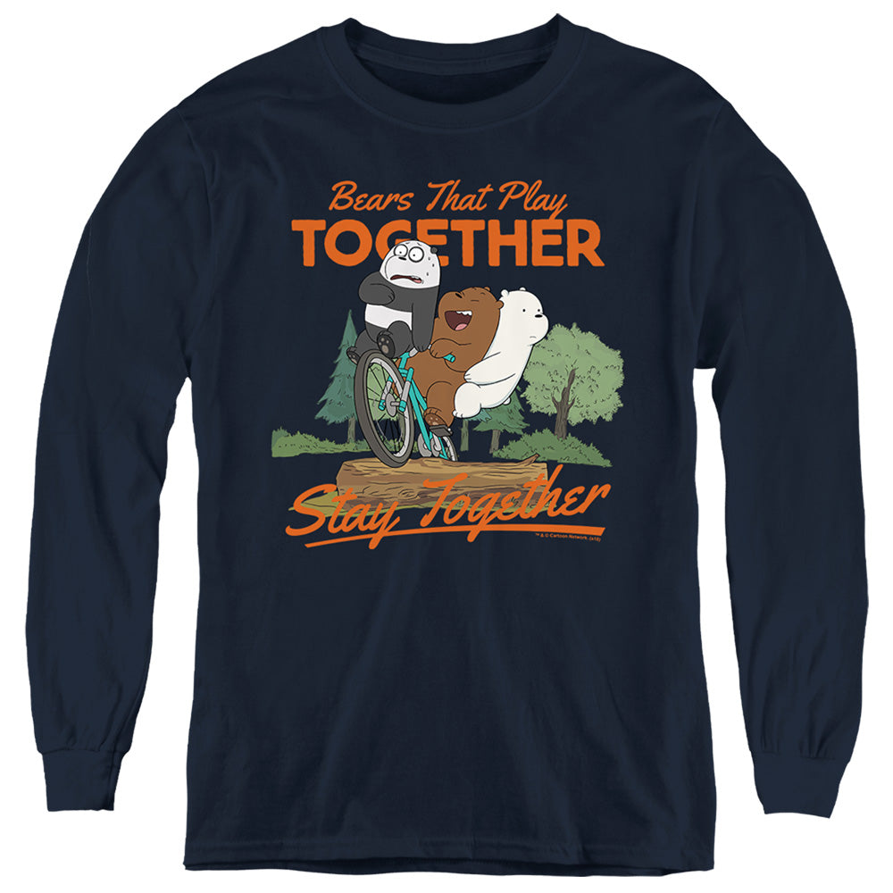 WE BARE BEARS : STAY TOGETHER L\S YOUTH Navy LG