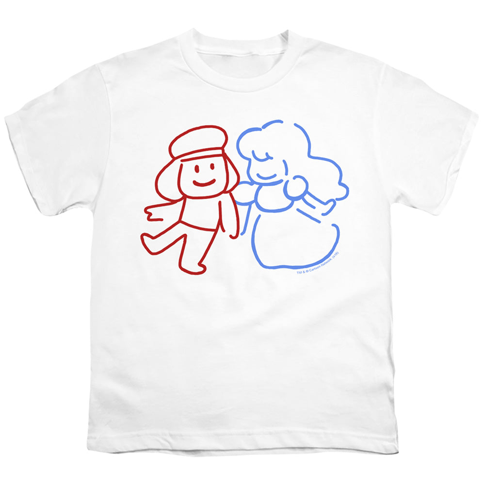 STEVEN UNIVERSE : RUBY SAPPHIRE SKETCH S\S YOUTH 18\1 White XL