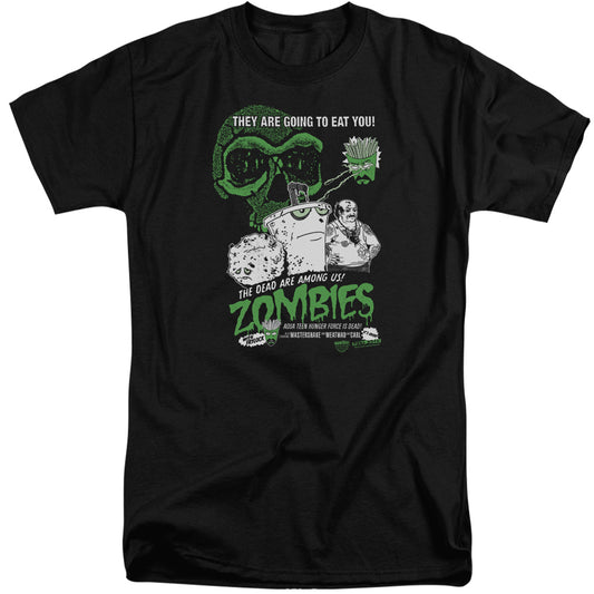 AQUA TEEN HUNGER FORCE : ZOMBIES ADULT TALL FIT SHORT SLEEVE Black 2X