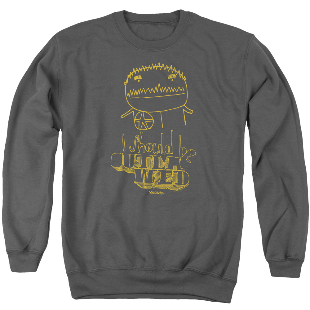 SQUIDBILLIES : OUTLAWED ADULT CREW SWEAT Charcoal 2X