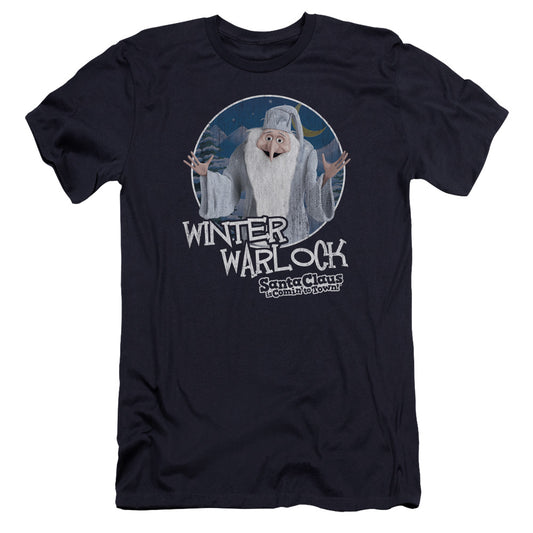 SANTA CLAUS IS COMIN TO TOWN : WINTER WARLOCK PREMIUM CANVAS ADULT SLIM FIT 30\1 NAVY LG