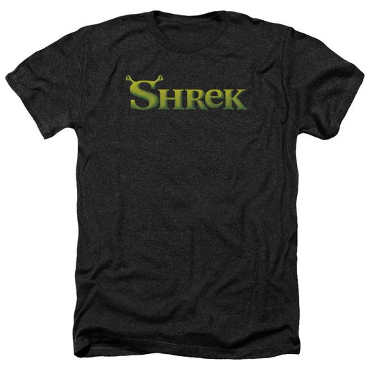 SHREK : LOGO ADULT HEATHER BLACK 2X