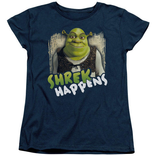 SHREK : HAPPENS S\S WOMENS TEE Navy 2X