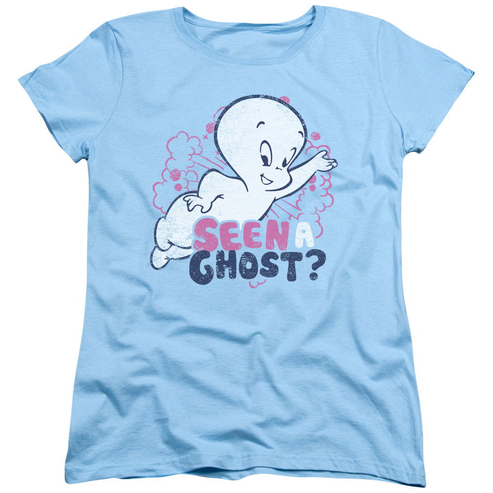 CASPER : SEEN A GHOST S\S WOMENS TEE Light Blue 2X