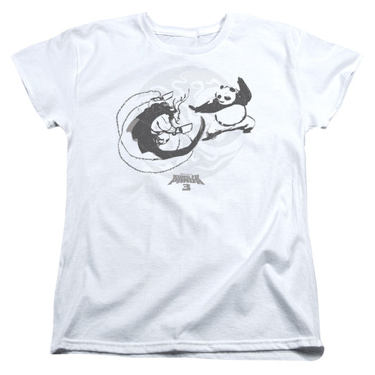 KUNG FU PANDA : FACE OFF S\S WOMENS TEE White MD