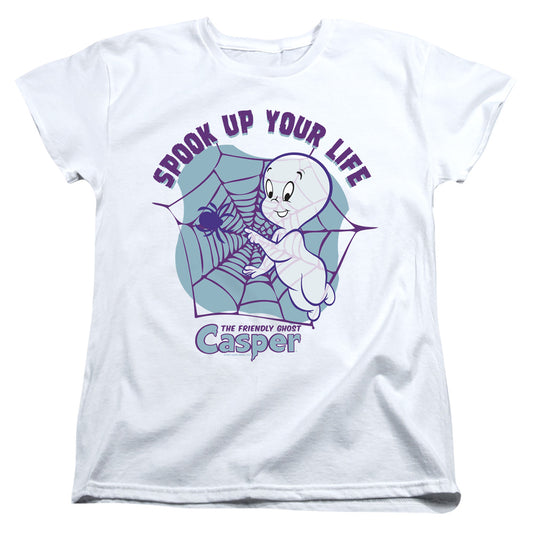 CASPER : SPOOK UP YOUR LIFE WOMENS SHORT SLEEVE White SM