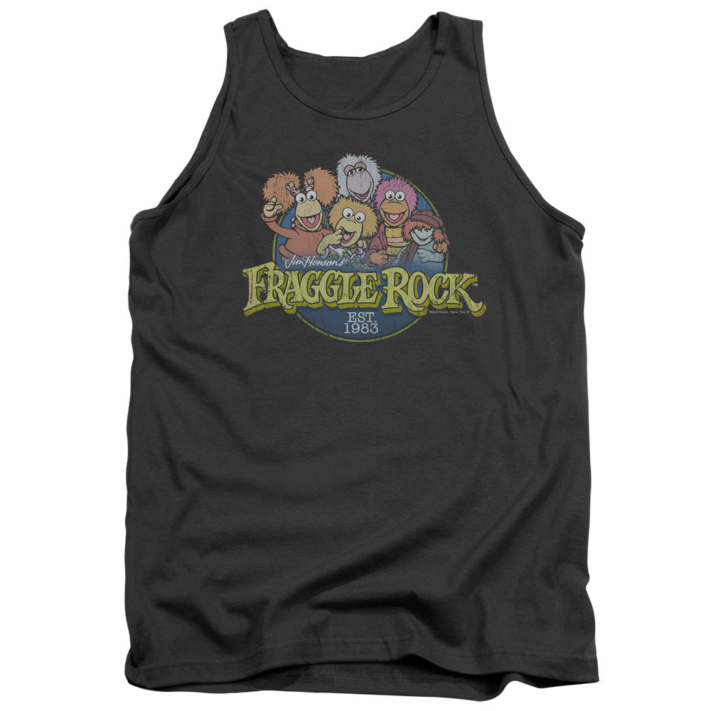 FRAGGLE ROCK : CIRCLE LOGO ADULT TANK Charcoal 2X