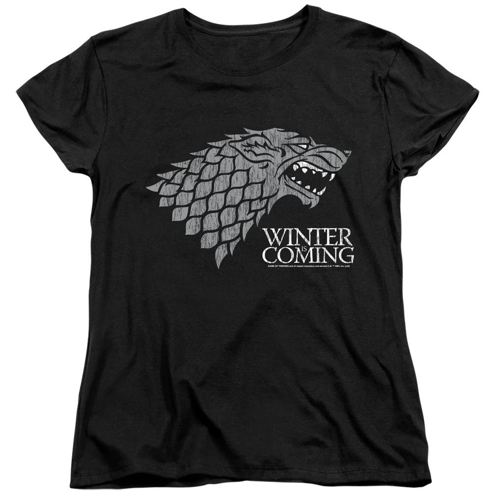 GAME OF THRONES STARTK WINTER IS COMING ON BLACK