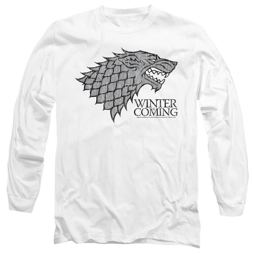 GAME OF THRONES STARTK WINTER IS COMING ON WHITE