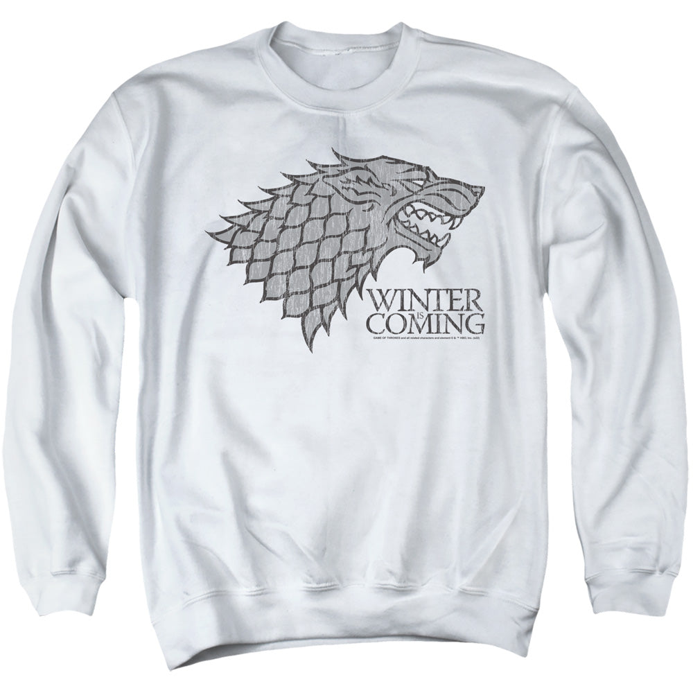 GAME OF THRONES STARTK WINTER IS COMING ON WHITE