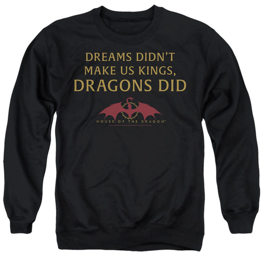 HOUSE OF THE DRAGON : NOT DREAMS ADULT CREW SWEAT Black MD