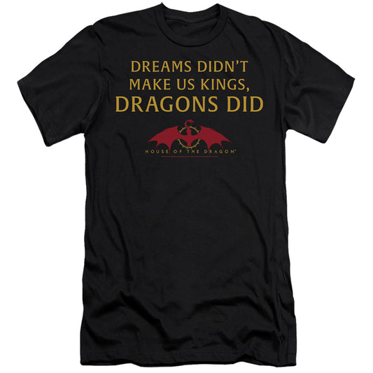 HOUSE OF THE DRAGON : NOT DREAMS  PREMIUM CANVAS ADULT SLIM FIT 30\1 Black XL