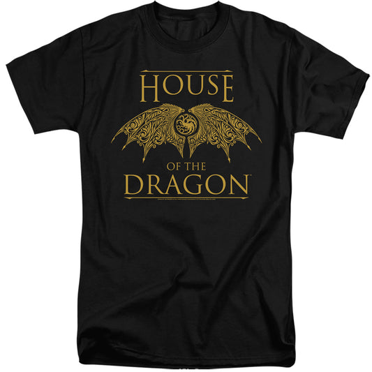 HOUSE OF THE DRAGON : DRAGON WINGS ADULT TALL FIT SHORT SLEEVE Black 3X