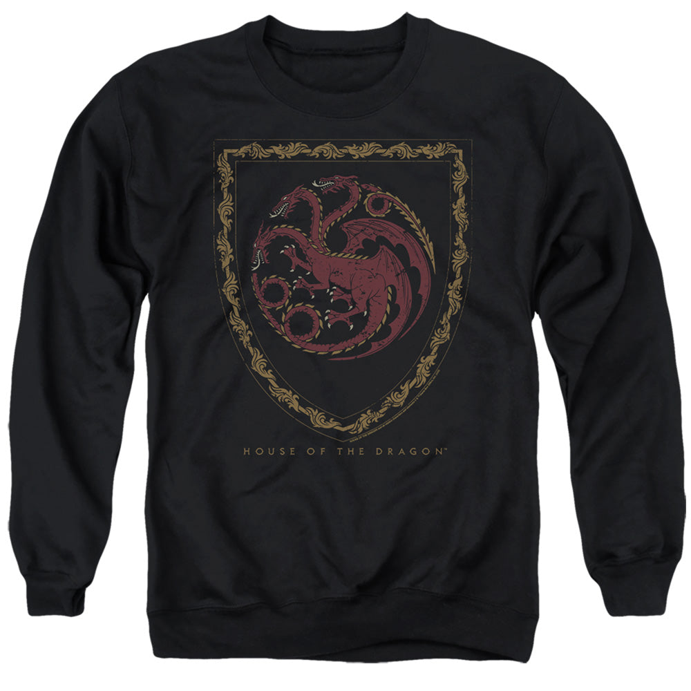 HOUSE OF THE DRAGON : DRAGON SHIELD VINTAGE DARK ADULT CREW SWEAT Black 2X