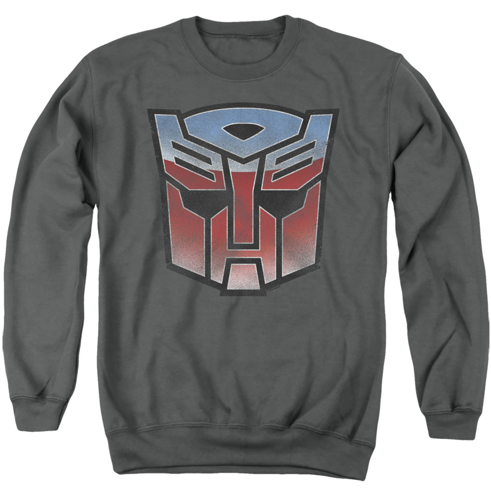 TRANSFORMERS : VINTAGE AUTOBOT LOGO ADULT CREW SWEAT Charcoal 2X