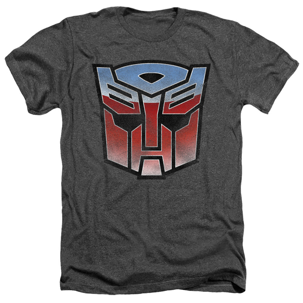 TRANSFORMERS : VINTAGE AUTOBOT LOGO ADULT HEATHER Charcoal 2X