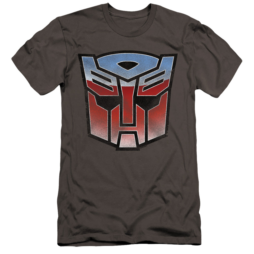 TRANSFORMERS : VINTAGE AUTOBOT LOGO  PREMIUM CANVAS ADULT SLIM FIT 30\1 Charcoal 2X