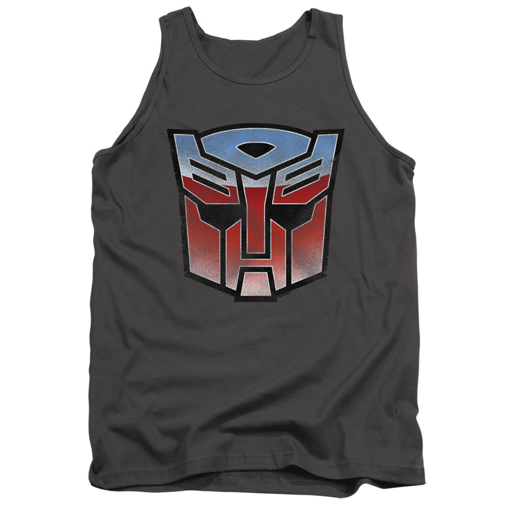 TRANSFORMERS : VINTAGE AUTOBOT LOGO ADULT TANK Charcoal 2X