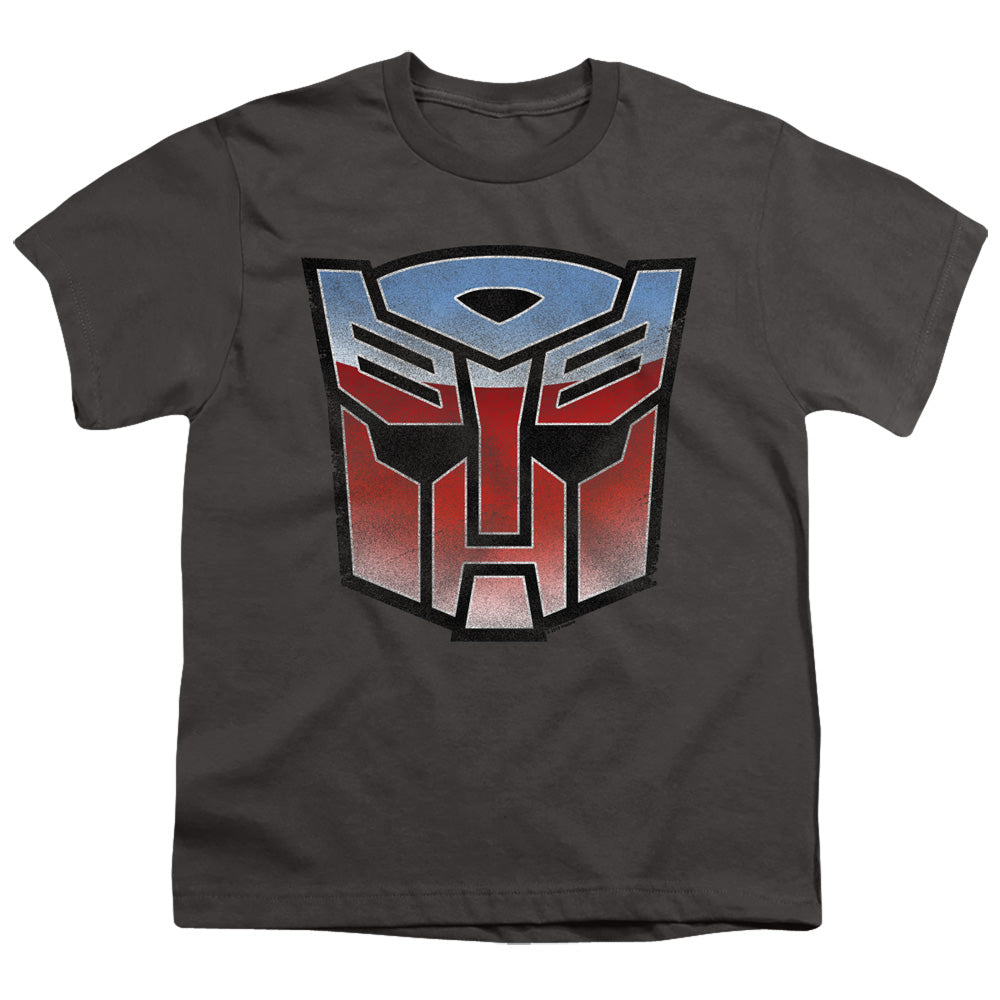 TRANSFORMERS : VINTAGE AUTOBOT LOGO S\S YOUTH 18\1 Charcoal LG