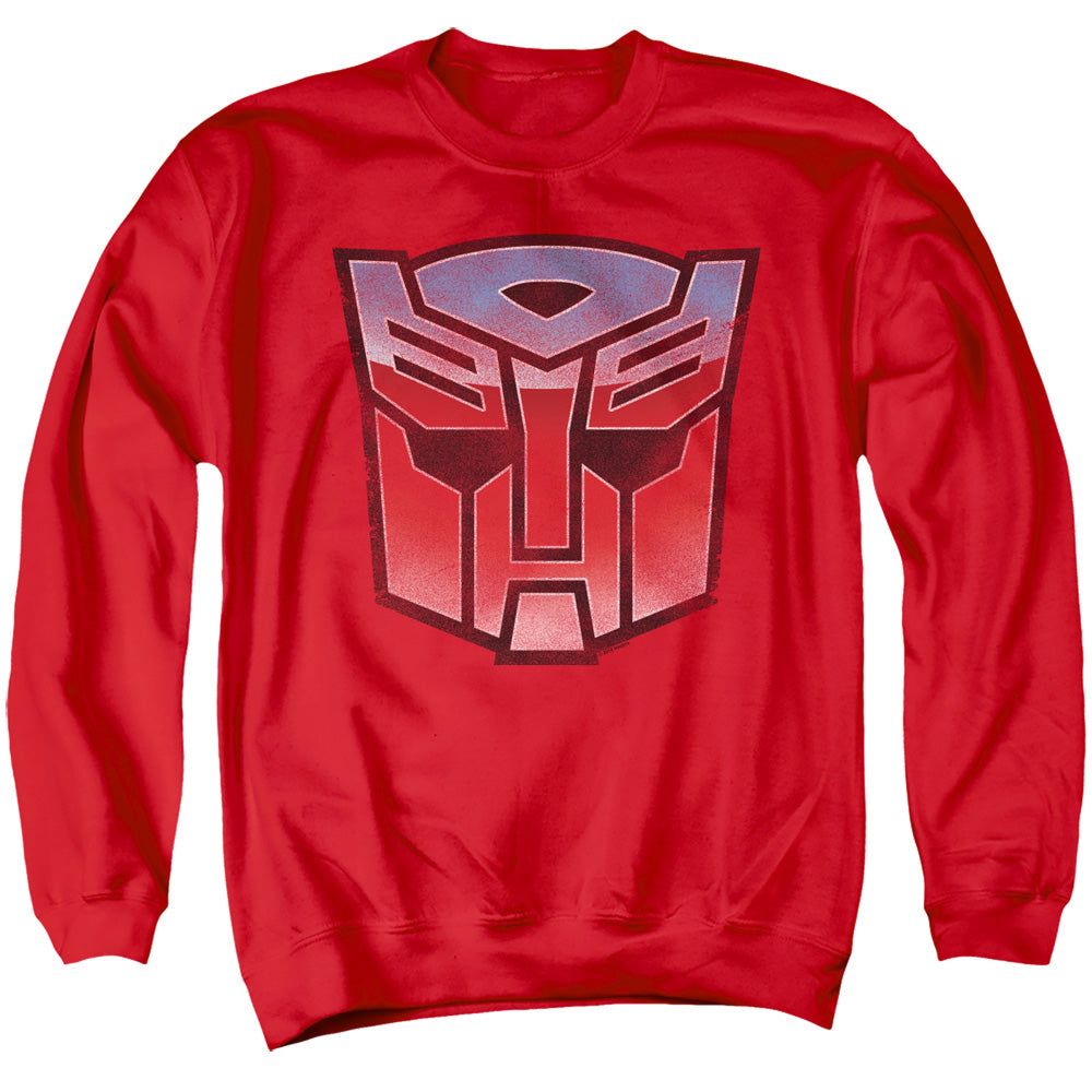 TRANSFORMERS : VINTAGE AUTOBOT LOGO ADULT CREW SWEAT Red 2X